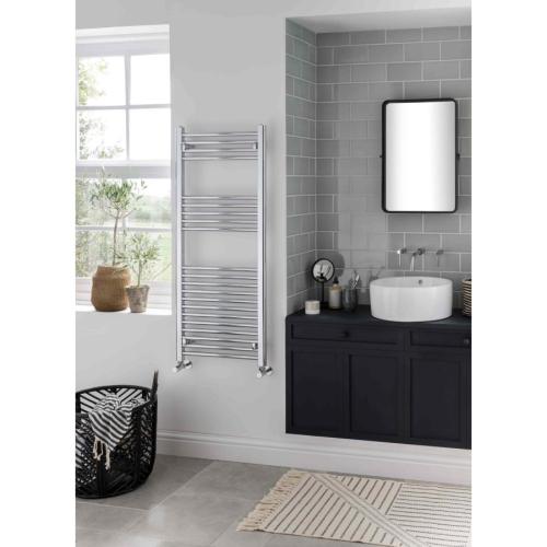 Vogue Axis 1600 x 400mm Straight Ladder Towel Rail Heating Only Chrome 1406BTU MD062 MS16040CP
